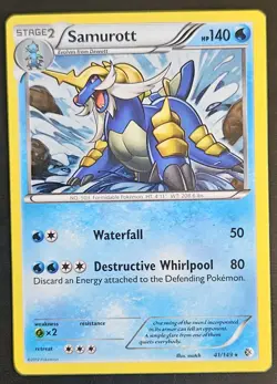 Samurott 41/149 Cosmos Holo Rare Boundaries Crossed Set BW TCG Pokemon Card MP - Image 1