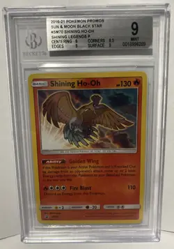 BGS 9 Shining Ho-Oh SM70 Black Star Promo Shining Legends Pokemon Card Mint - Image 1
