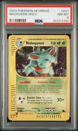 PSA 8 POKEMON ENGLISH NIDOQUEEN HOLO H21/H32 SKYRIDGE 2003 458 - Image 1