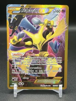 2016 Pokemon English XY Fates Collide Secret Alakazam ex #125/124 MP - Image 1