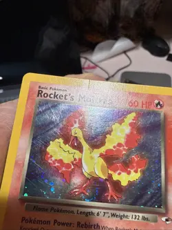 Pokemon TCG Rockets Moltres Holo Rare Card 12/132 Gym Heroes Set - Image 3