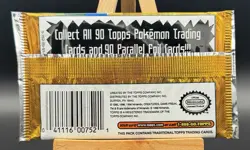 Pokemon Topps Blue Label 7 Trading Cards Plus 1 Foil Card Sealed Pack Box Fresh - Image 2