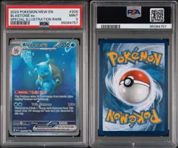 PSA 9 MINT 2023 POKEMON MEW EN-151 #200 BLASTOISE ex SPECIAL ILLUSTRATION RARE - Image 2