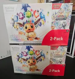 Pokemon Prismatic Evolutions ETB and Booster Bundle Costco, Sealed, 2-Pack LOT 2 - Image 1