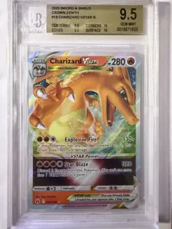 Pokemon 2023 Charizard VSTAR 019/159 Crown Zenith BGS 9.5 - Image 1
