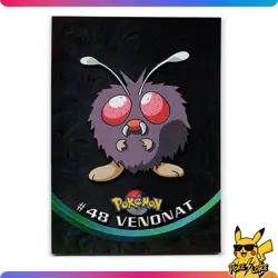 Venonat #48 - Holo Foil - 1st Print - 1999 Topps Pokemon Card - Image 1