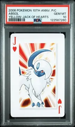 PSA 10 POKEMON PLAYING CARD ABSOL YELLOW JACK HEARTS 10TH ANNIVERSARY 292 - Image 1
