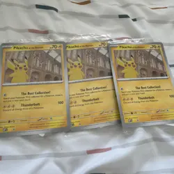 Pokemon Pikachu At The Museum x Natural History London Jumbo Card - Sealed x3 - Image 1