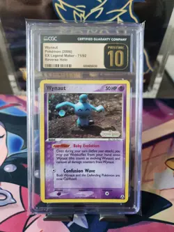 Pokemon TCG Wynaut Legend Maker Reverse Holo 71/92 CGC Pristine 10 - Image 1