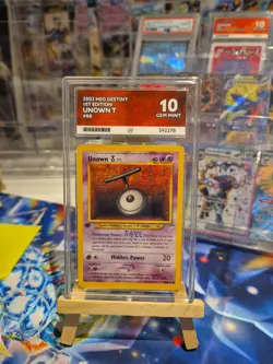 Pokemon TCG Unown [T] Neo Destiny 88 1st Edition ACE 10 GEM MINT - Image 1