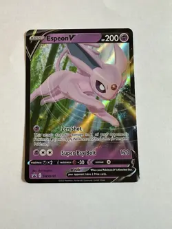 Espeon V SWSH201 Black Star Promos Holo Eeveelution Pokemon 2022 - Image 1