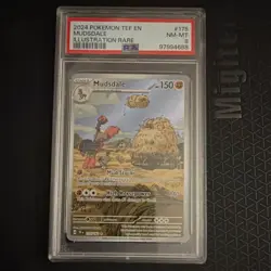 POKEMON MUDSDALE 175/162 SV05 TEMPORAL FORCES ILLUSTRATION RARE HOLO PSA 8 - Image 1