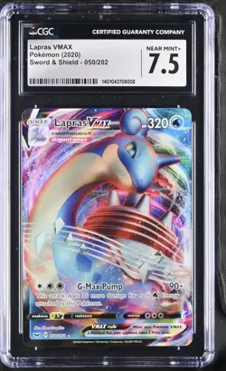 Pokemon TCG Lapras VMAX Sword & Shield 050/202 Holo Ultra Rare - Image 1