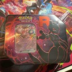 Pokemon TCG Fall Team Rockets Tin Mewtwo FACTORY SEALED - Image 1