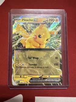 Pokemon TCG Prismatic Evolutions Pikachu EX 028/131 Double Rare - Image 1