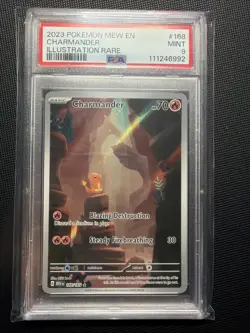 2023 Pokemon MEE EN Charmander Illustration Rare #168 PSA 9 - Image 1