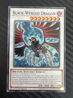 Yugioh Black-Winged Dragon LED3-EN028 Common 1st Ed LP - Image 1