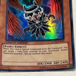 Yu-Gi-Oh Card - LC02-EN005 - DARKLORD SUPERBIA (ultra rare holo) - NM/Mint - Image 3