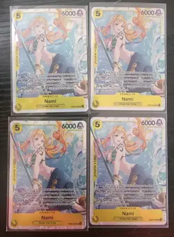 4X One Piece Nami EB03-053 Extra Booster Heroines Edition SR Playset - Image 1