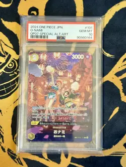 One Piece Japanese OP07 500 Years In The Future - OP06-101 O-Nami PSA10 - Image 1