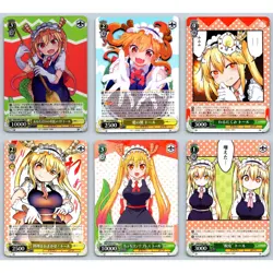 (6) Tohru Dragon Maid Card Lot Weiss Schwarz Japanese KMD/W96-T08S SR Rare Foil - Image 1