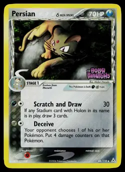 Pokemon Card - Persian Holon Phantoms 48/110 Uncommon Reverse Holo Stamped - Image 1