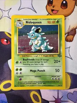 1999 Nidoqueen Pokemon Card LP Holo Jungle Set 7/64 LP - Image 1