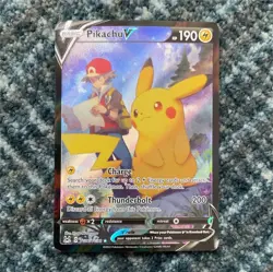 Pikachu V TG16/TG30 Lost Origin Ultra Rare Holo Card 190 HP Li… - Image 1