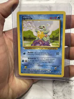 Pokemon Squirtle 63/102 Common Base Set Unlimited WOTC NM Vintage Vtg Card TCG - Image 1
