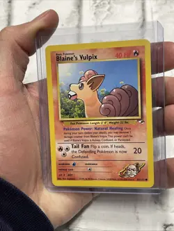 Blaine's Vulpix 65/132 Common Gym Heroes Pokemon Pokemon Card WOTC Vintage NM - Image 2
