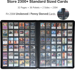 Premium 2300 Pockets Card Binder, Large 36-Pocket 2000+ Ringless Trading Card Al - Image 2