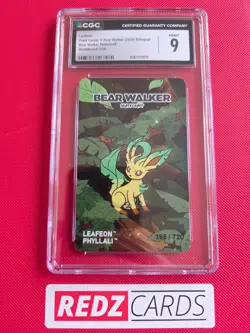 CGC 9 Leafeon Poke Center X Bear Walker Skateboard COA Graded Pokemon Card MINT - Image 1