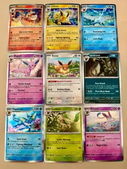 Prismatic Evolutions Complete 9 Card Eeveelution Holo Set - Pokemon TCG - Image 1