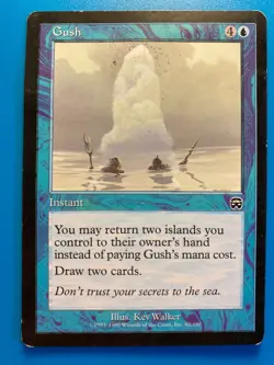 MTG 1x Gush # 82 Mercadian Masques Pauper Magic the Gathering Card x1 DAMAGED - Image 1