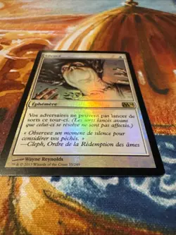 Silence Magic The Gathering M14 FRENCH FOIL Lightly Played - Image 2