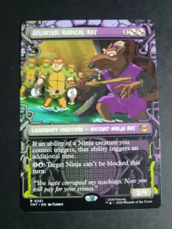 Splinter, Radical Rat (Showcase) Rare MTG Ninja Turtles - Image 1