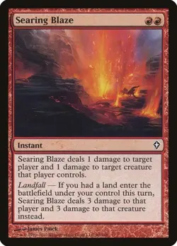 SEARING BLAZE X 4 E/X+ WORLDWAKE MAGIC THE GATHERING - Image 1