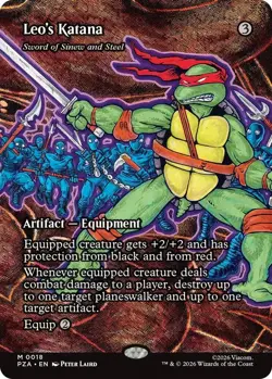 Leo's Katana (Borderless) NM, MTG, TMNT, Magic the Gathering - Image 1