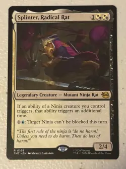 SPLINTER, RADICAL RAT 169 TEENAGE MUTANT NINJA TURTLES MAGIC: THE GATHERING NM/M - Image 1