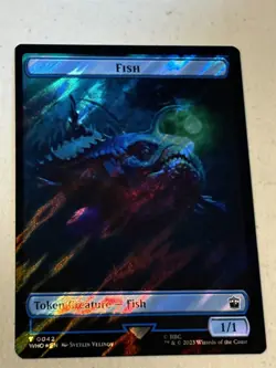 mtg surge foil token Fish // Copy, 0042/0055, Doctor Who, unplayed - Image 1