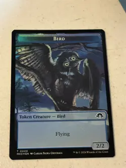 mtg foil token Bird // Servo, 0009/0033, Modern Horizons 3, unplayed - Image 1