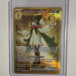 Pokemon Meowscarada EX Holo Hyper Rare Sv02 271/193 310 HP Pokemon Card - Image 1