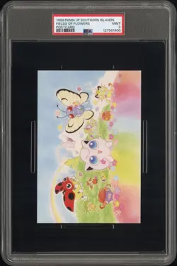 1999 POKEMON JPN SOUTHERN ISLANDS COLL POSTCARD FIELDS OF FLOWERS PSA 9 - Image 1