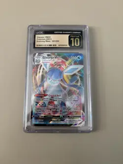 CGC Pristine 10 2021 Pokemon SWSH FA/Glaceon Vmax Evolving Skies #041 - Image 1