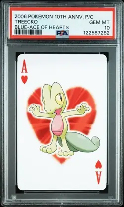 PSA 10 POKEMON PLAYING CARD TREECKO BLUE ACE HEARTS 10TH ANNIVERSARY 294 - Image 1