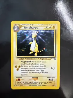 Pokemon TCG Ampharos Neo Genesis 1/111 Holo LP - Image 1