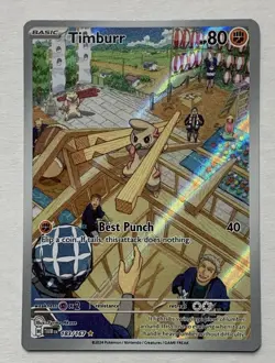 Pokemon Twilight Masquerade Timburr 183/167 Illustration Rare IR NM - Image 1