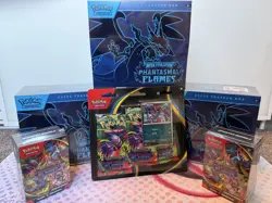 Pokemon Phantasmal Flames Set – 3 ETBs, 2 Booster Bundles, 1 Blister Pack - new - Image 1