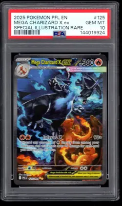 2025 POKEMON PFL EN MEGA CHARIZARD SPECIAL ILLUSTRATION RARE 125/094 PSA 10 2A - Image 1