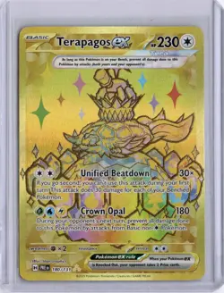 Terapagos EX 2025 Pokemon Prismatic Evolutions 180/137 Hyper Rare Gold - Image 1